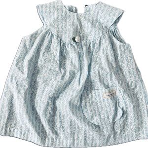 Vintage 2T Toddler Little Blue Dress Made In Canada 1990s